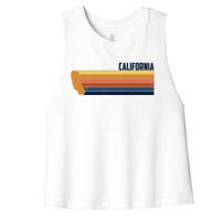 Retro Vintage Cali Women's Racerback Cropped Tank