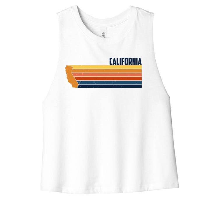 Retro Vintage Cali Women's Racerback Cropped Tank