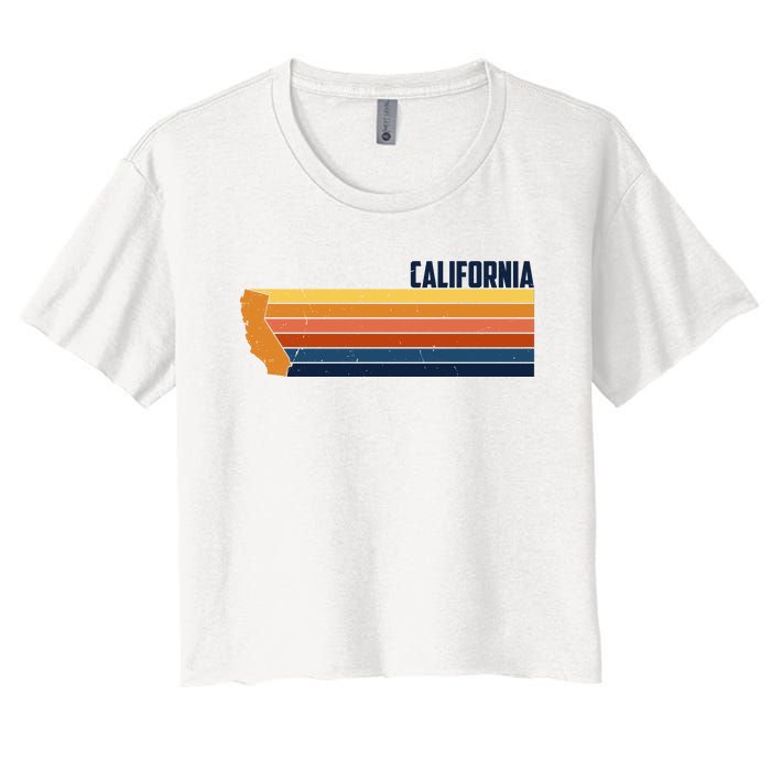 Retro Vintage Cali Women's Crop Top Tee