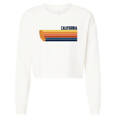 Retro Vintage Cali Cropped Pullover Crew