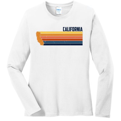 Retro Vintage Cali Ladies Long Sleeve Shirt