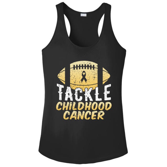 Childhood Cancer Awareness Tackle Childhood Cancer Football Ladies PosiCharge Competitor Racerback Tank