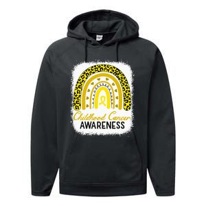 Childhood Cancer Awareness Hope Support Strong Warrior Performance Fleece Hoodie