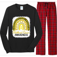 Childhood Cancer Awareness Hope Support Strong Warrior Long Sleeve Pajama Set