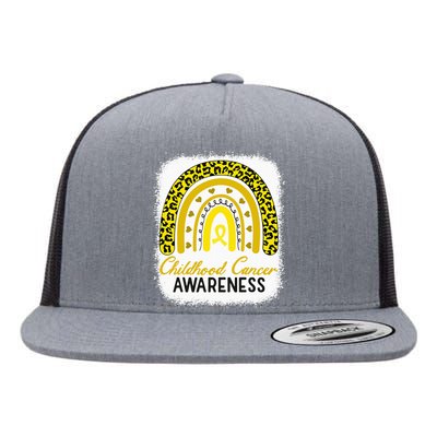 Childhood Cancer Awareness Hope Support Strong Warrior Flat Bill Trucker Hat