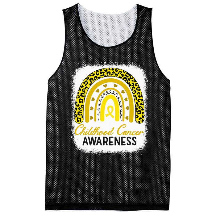 Childhood Cancer Awareness Hope Support Strong Warrior Mesh Reversible Basketball Jersey Tank