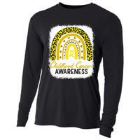 Childhood Cancer Awareness Hope Support Strong Warrior Cooling Performance Long Sleeve Crew