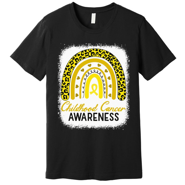 Childhood Cancer Awareness Hope Support Strong Warrior Premium T-Shirt