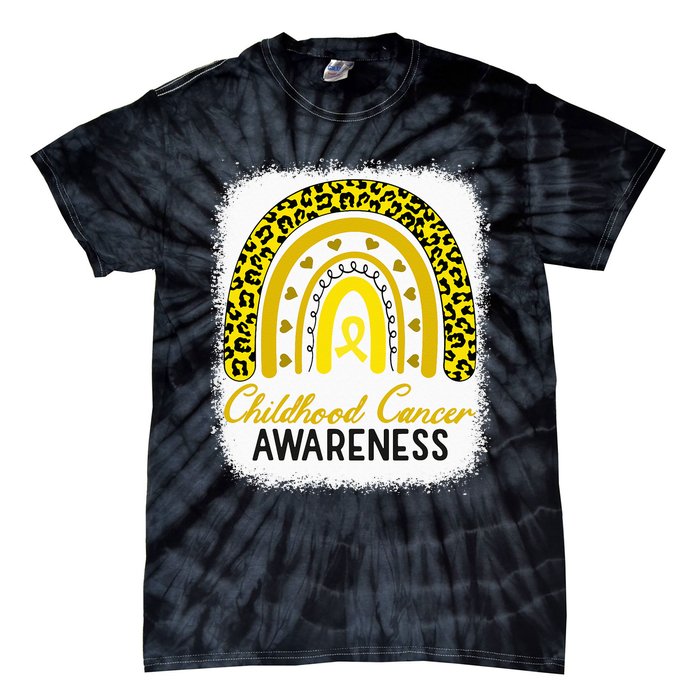 Childhood Cancer Awareness Hope Support Strong Warrior Tie-Dye T-Shirt