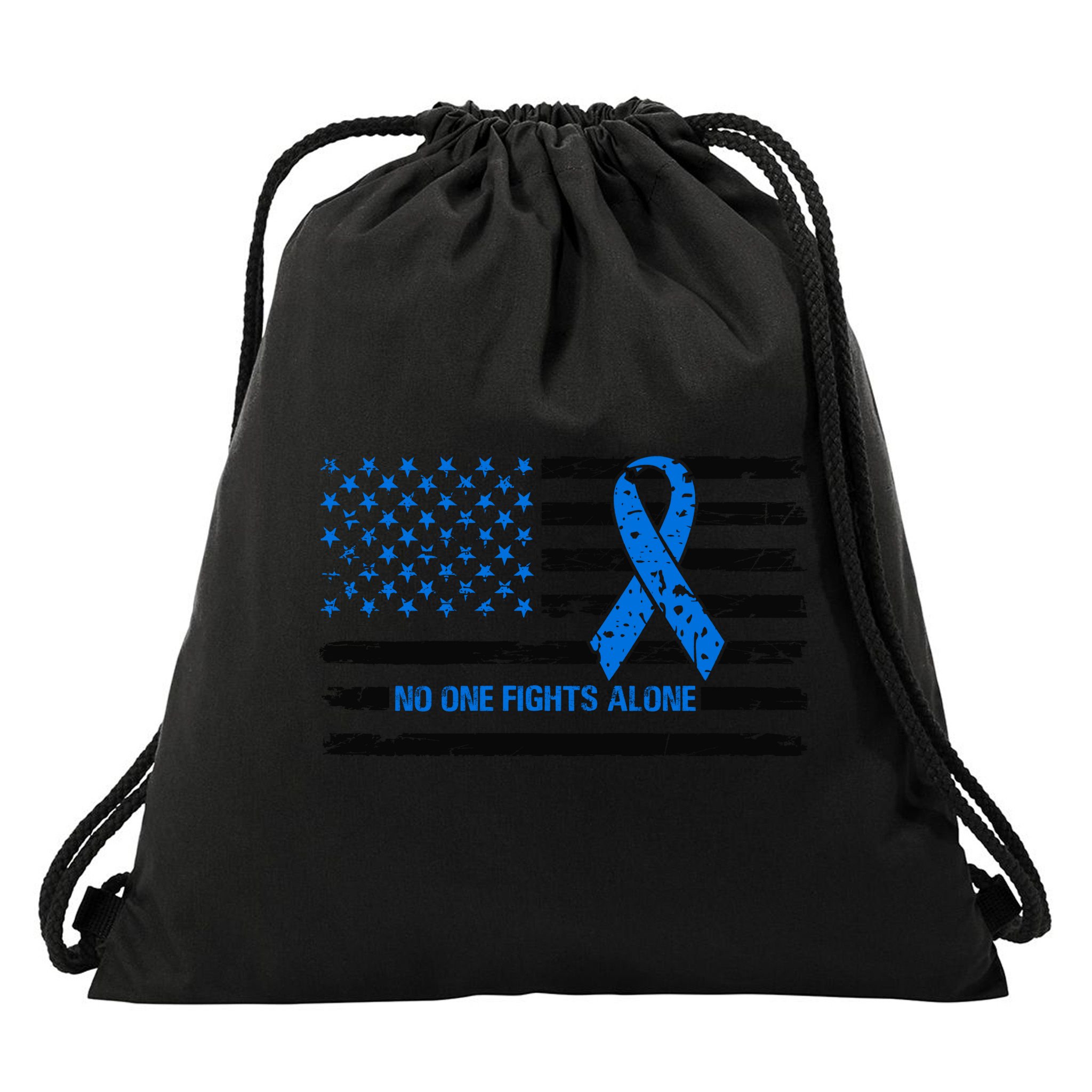Colon Cancer Awareness Drawstring Bag