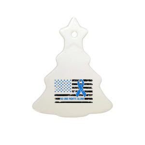 Colon Cancer Awareness Ceramic Tree Ornament