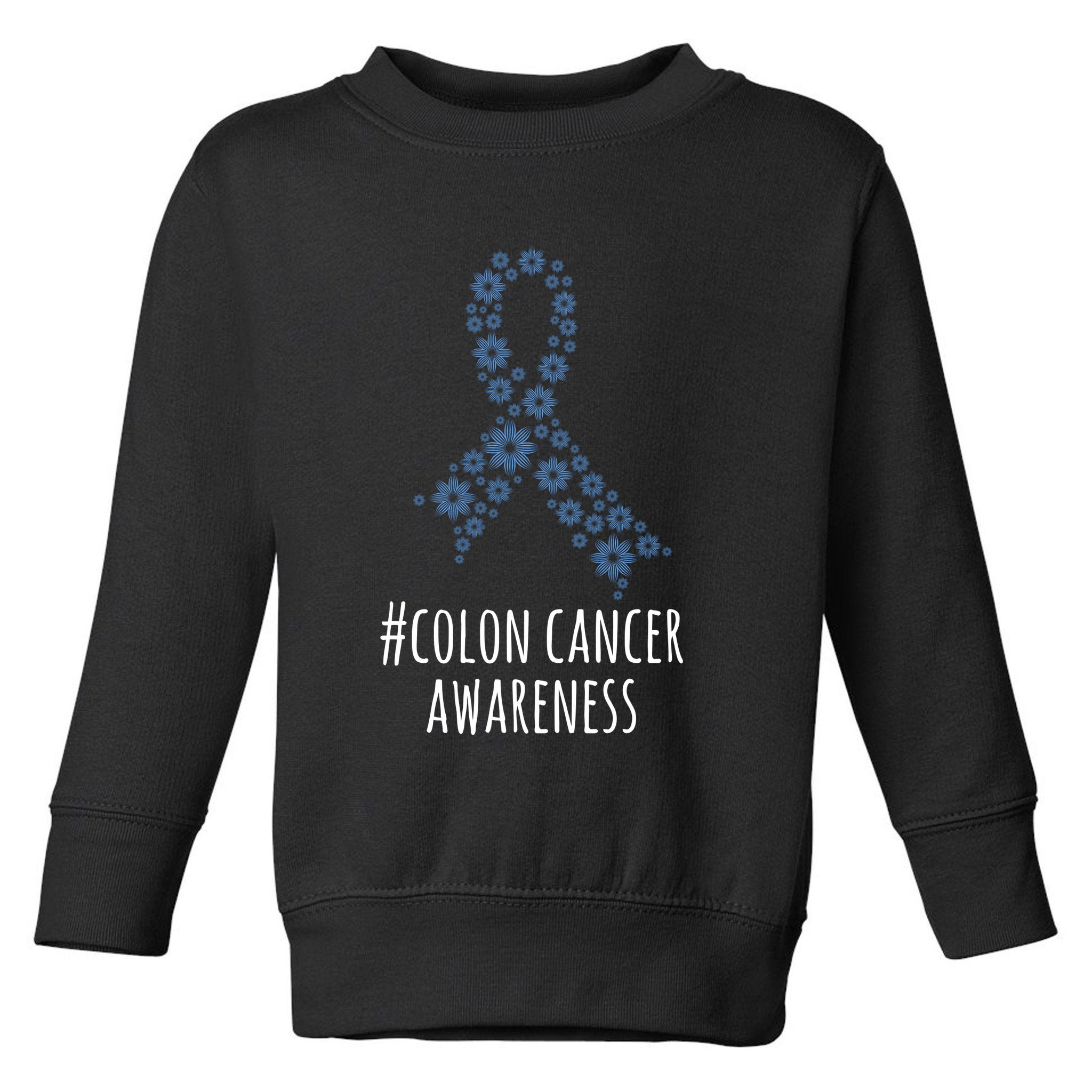Colon Cancer Awareness Ribbon Toddler Sweatshirt