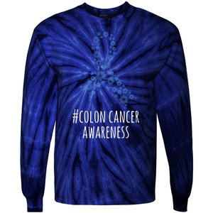 Colon Cancer Awareness Ribbon Tie-Dye Long Sleeve Shirt