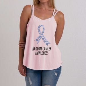 Colon Cancer Awareness Ribbon Women's Strappy Tank