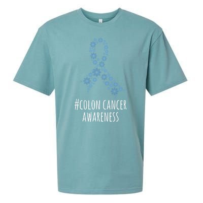 Colon Cancer Awareness Ribbon Sueded Cloud Jersey T-Shirt