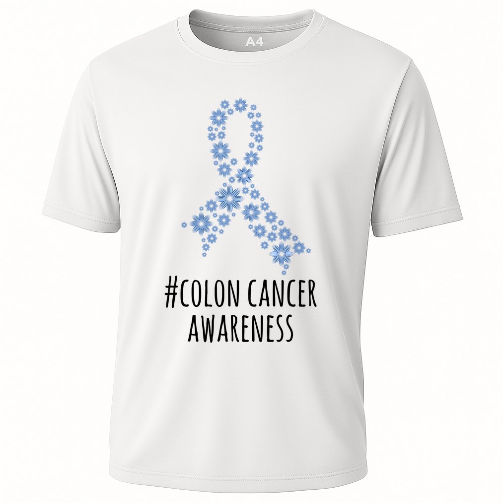 Colon Cancer Awareness Ribbon Cooling Performance Crew T-Shirt
