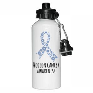 Colon Cancer Awareness Ribbon Aluminum Water Bottle 