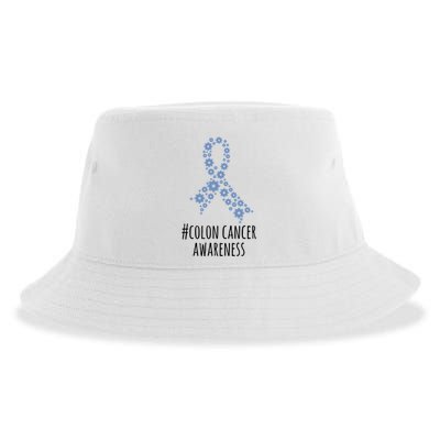 Colon Cancer Awareness Ribbon Sustainable Bucket Hat