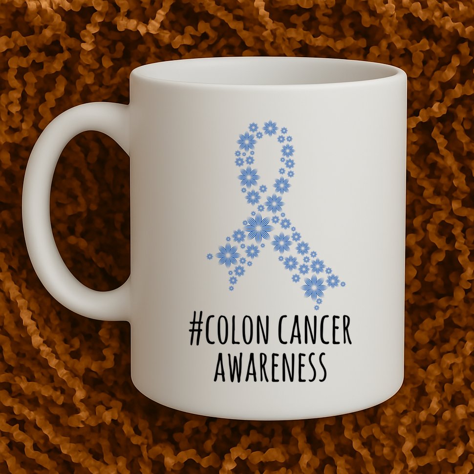 Colon Cancer Awareness Ribbon Mug