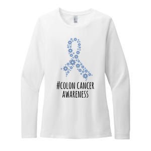 Colon Cancer Awareness Ribbon Womens CVC Long Sleeve Shirt