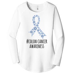 Colon Cancer Awareness Ribbon Women's Perfect Tri Tunic Long Sleeve Shirt