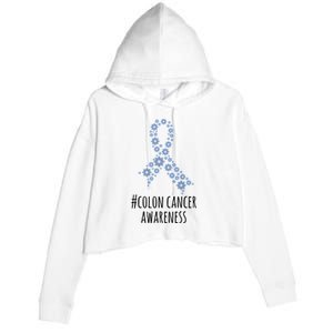 Colon Cancer Awareness Ribbon Crop Fleece Hoodie