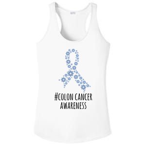 Colon Cancer Awareness Ribbon Ladies PosiCharge Competitor Racerback Tank