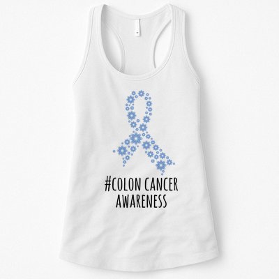 Colon Cancer Awareness Ribbon Womens Tank Top