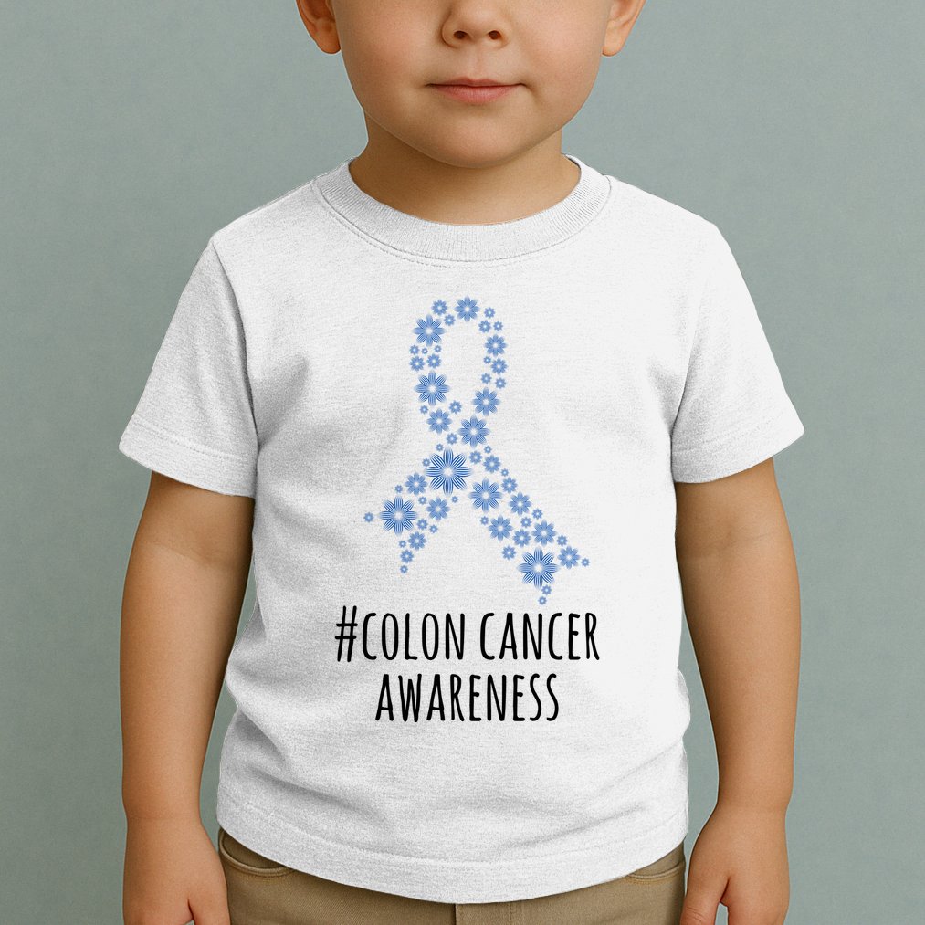 Colon Cancer Awareness Ribbon Toddler T-Shirt