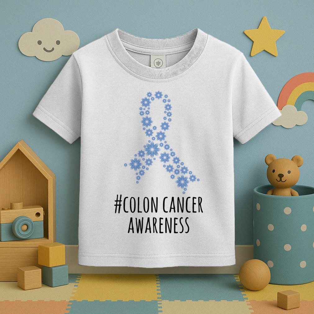 Colon Cancer Awareness Ribbon Toddler T-Shirt
