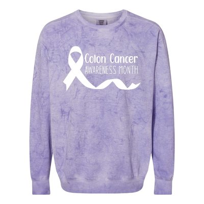 Colon Cancer Awareness Month Black Colorblast Crewneck Sweatshirt