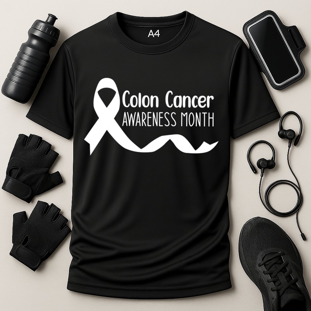 Colon Cancer Awareness Month Black Cooling Performance Crew T-Shirt