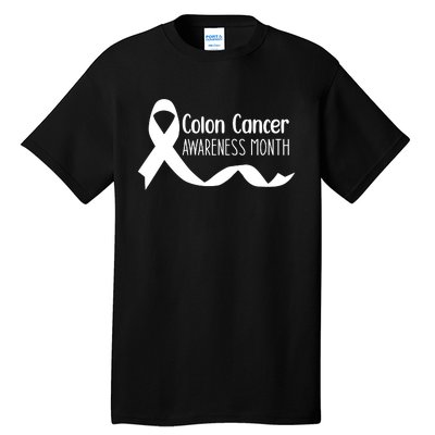 Colon Cancer Awareness Month Black Tall T-Shirt