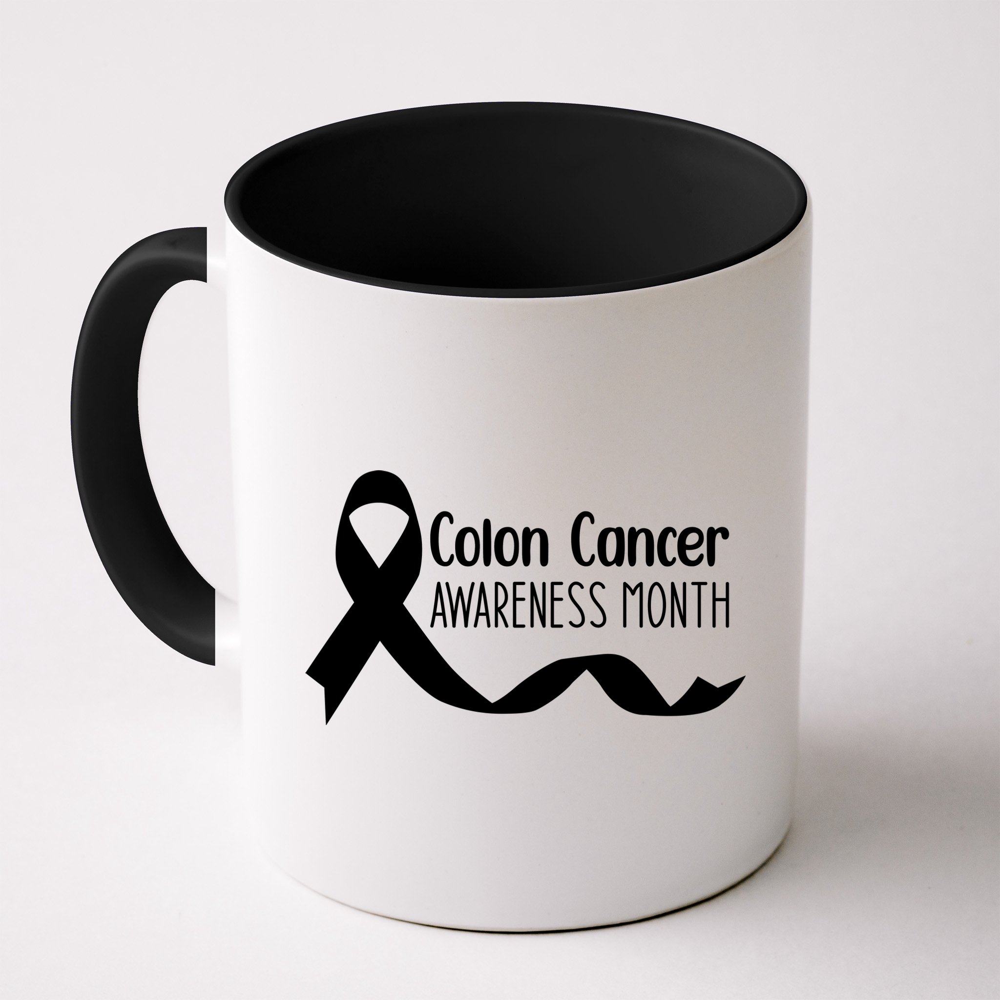 Colon Cancer Awareness Month Black Mug