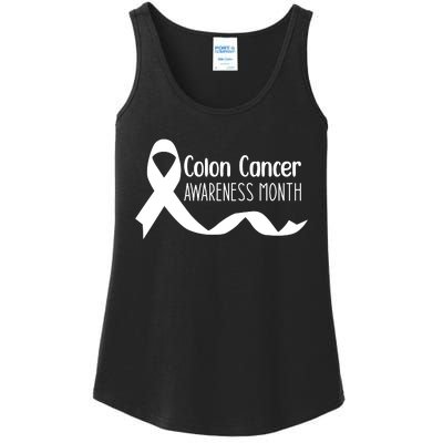 Colon Cancer Awareness Month Black Ladies Essential Tank