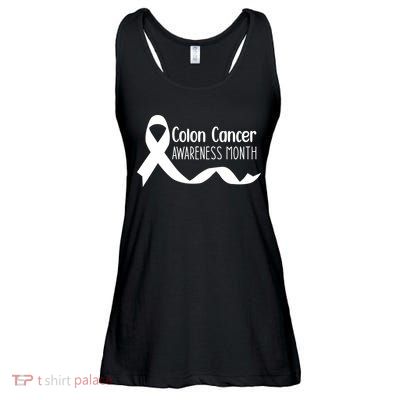 Colon Cancer Awareness Month Black Ladies Essential Flowy Tank