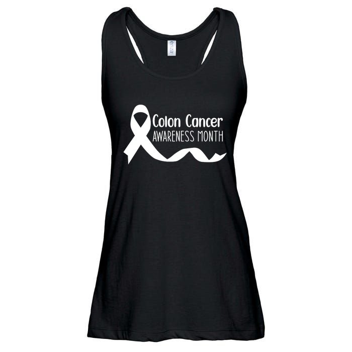 Colon Cancer Awareness Month Black Ladies Essential Flowy Tank