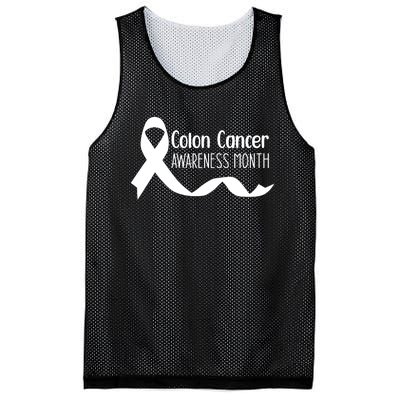 Colon Cancer Awareness Month Black Mesh Reversible Basketball Jersey Tank