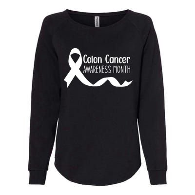 Colon Cancer Awareness Month Black Womens California Wash Sweatshirt