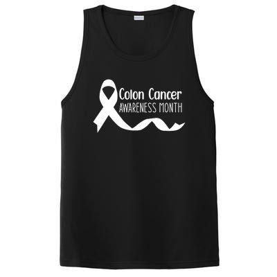 Colon Cancer Awareness Month Black PosiCharge Competitor Tank