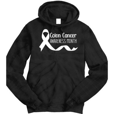 Colon Cancer Awareness Month Black Tie Dye Hoodie