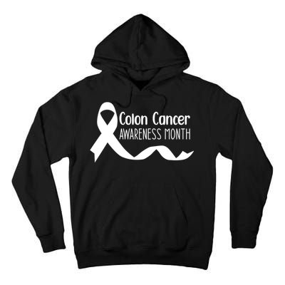 Colon Cancer Awareness Month Black Tall Hoodie