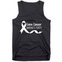 Colon Cancer Awareness Month Black Tank Top