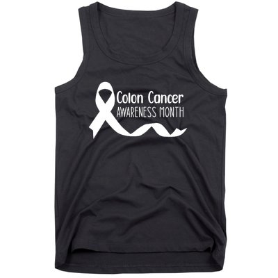 Colon Cancer Awareness Month Black Tank Top