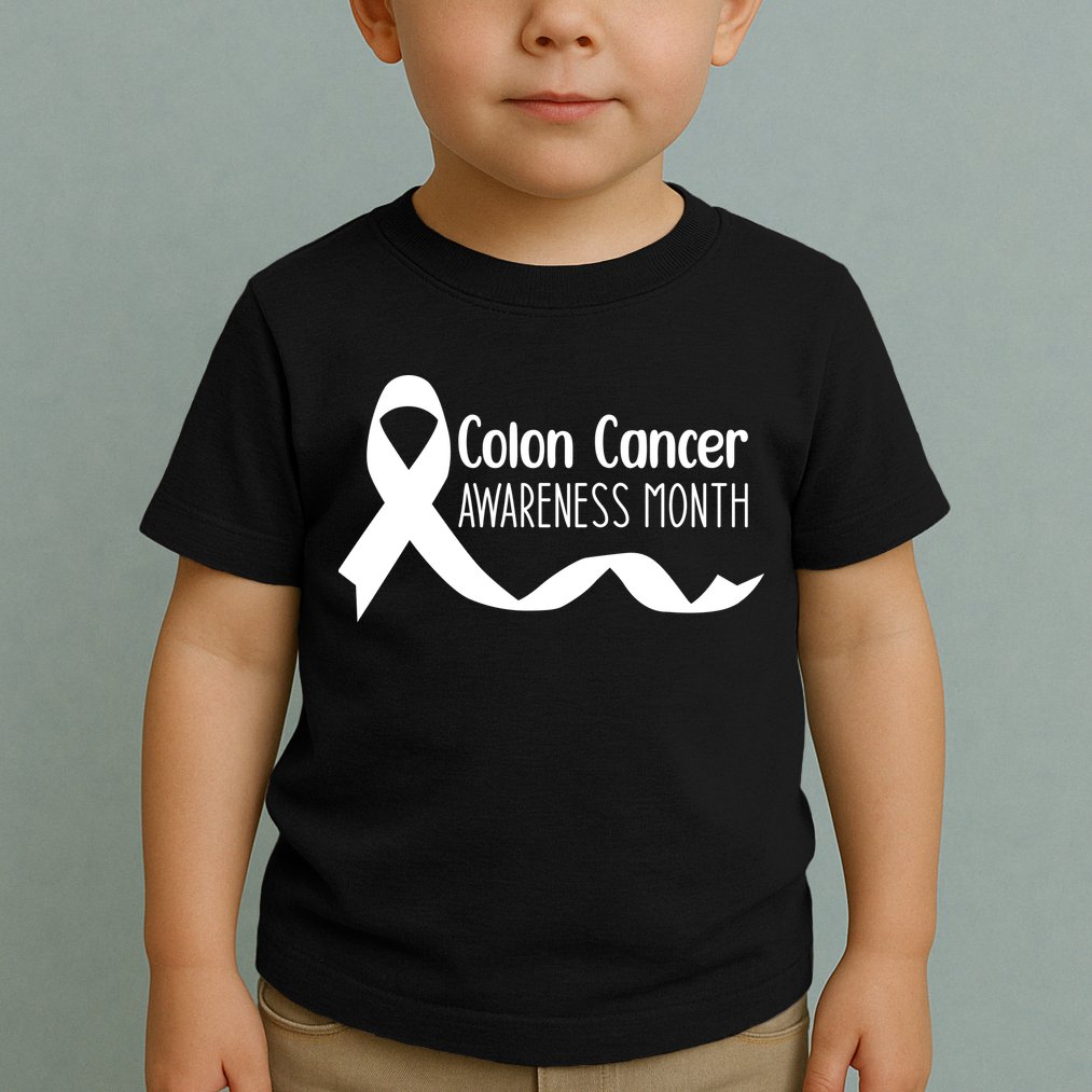 Colon Cancer Awareness Month Black Toddler T-Shirt