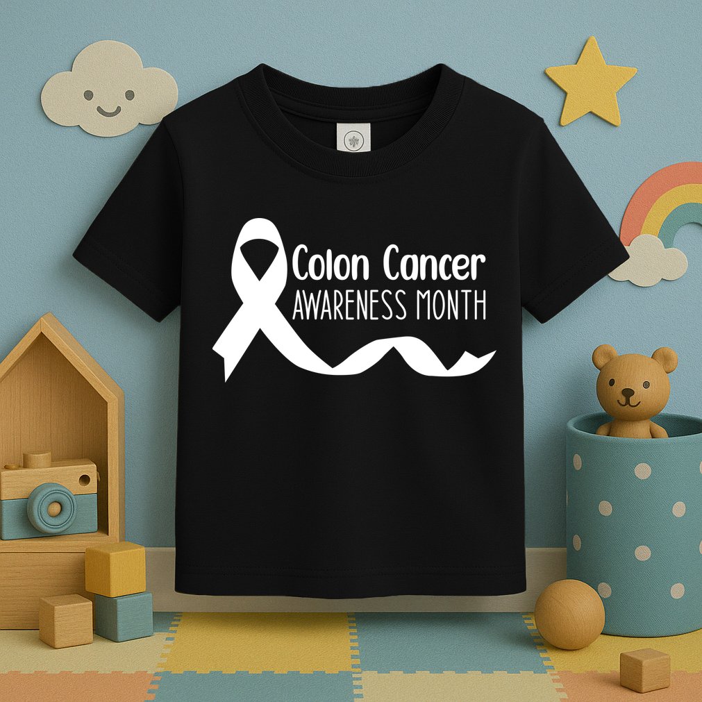 Colon Cancer Awareness Month Black Toddler T-Shirt