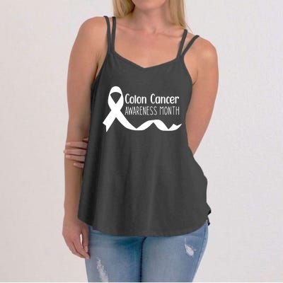 Colon Cancer Awareness Month Black Women's Strappy Tank