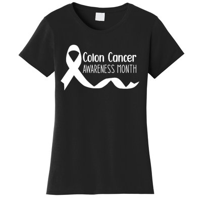 Colon Cancer Awareness Month Black Women's T-Shirt