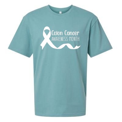 Colon Cancer Awareness Month Black Sueded Cloud Jersey T-Shirt