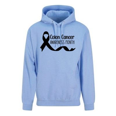 Colon Cancer Awareness Month Black Unisex Surf Hoodie